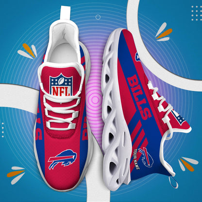 LIMITED EDITION - NEW CUSTOMIZED NFL03 BFB BUFFALO BILLS UNISEX MAX SOUL SHOES
