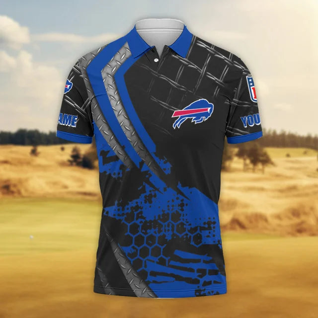 LIMITED EDITION - NEW CUSTOMIZED NFL03 BFB BUFFALO BILLS POLO SHIRT