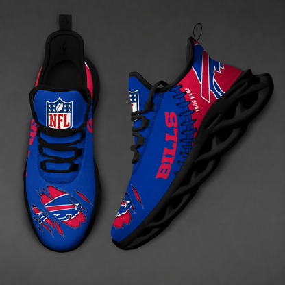 LIMITED EDITION - NEW CUSTOMIZED NFL03 BFB BUFFALO BILLS UNISEX MAX SOUL SHOES