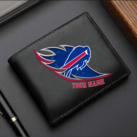 LIMITED EDITION - NEW CUSTOMIZED NFL03 BFB BUFFALO BILLS LEATHER WALLET