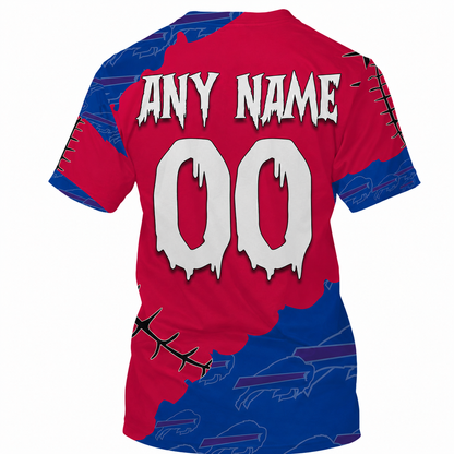 LIMITED EDITION - NEW CUSTOMIZED NFL03 BFB BUFFALO BILLS HALLOWEEN SKULL APPAREL FOR FANS