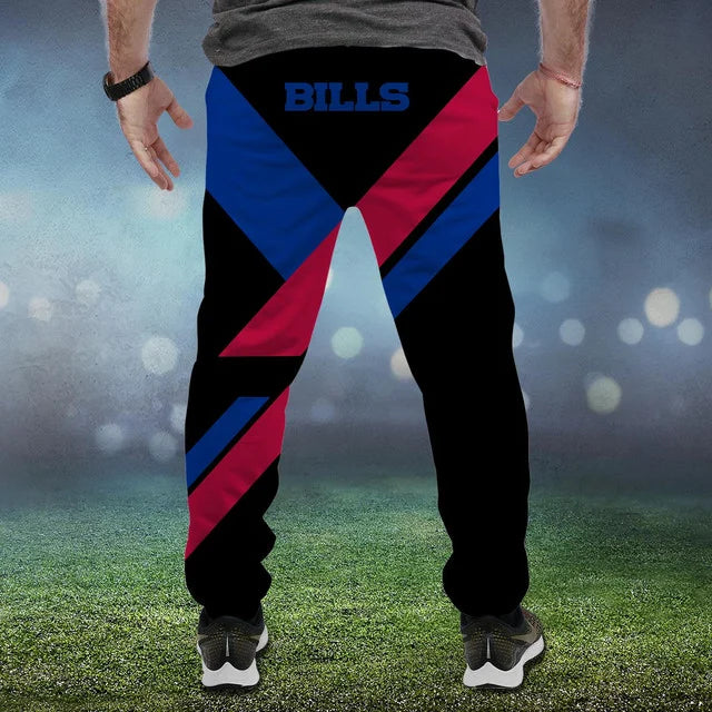 LIMITED EDITION - NEW CUSTOMIZED NFL03 BFB BUFFALO BILLS SWEATPANTS