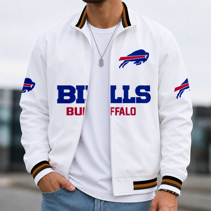 [SPECIAL OFFER] NEW CUSTOMIZED NFL03 BFB BUFFALO BILLS MEN'S CASUAL JACKET