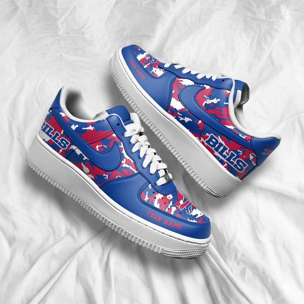 LIMITED EDITION - NEW CUSTOMIZED NFL03 BFB BUFFALO BILLS AF1 SNEAKERS
