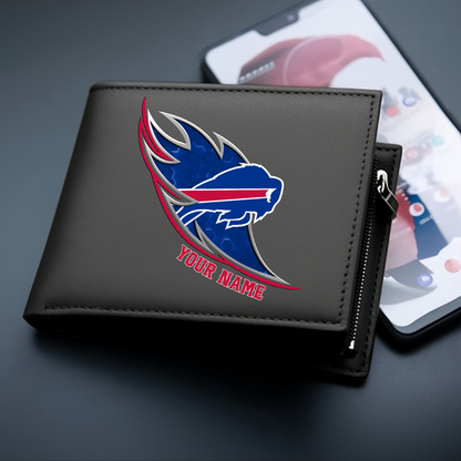 LIMITED EDITION - NEW CUSTOMIZED NFL03 BFB BUFFALO BILLS LEATHER WALLET