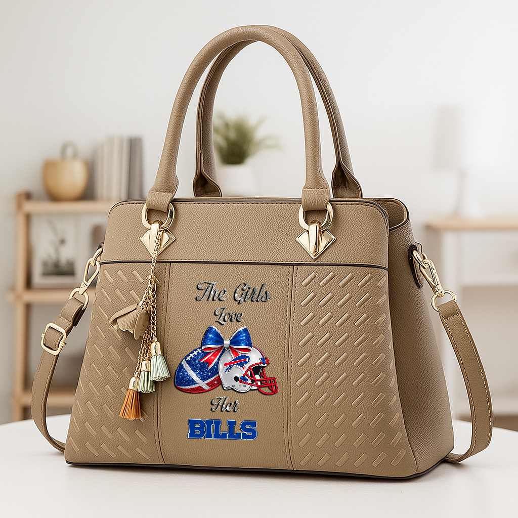 LIMITED EDITION - NEW CUSTOMIZED NFL03 BFB BUFFALO BILLS WOMEN'S ZIP HANDBAG MULTICOLOR