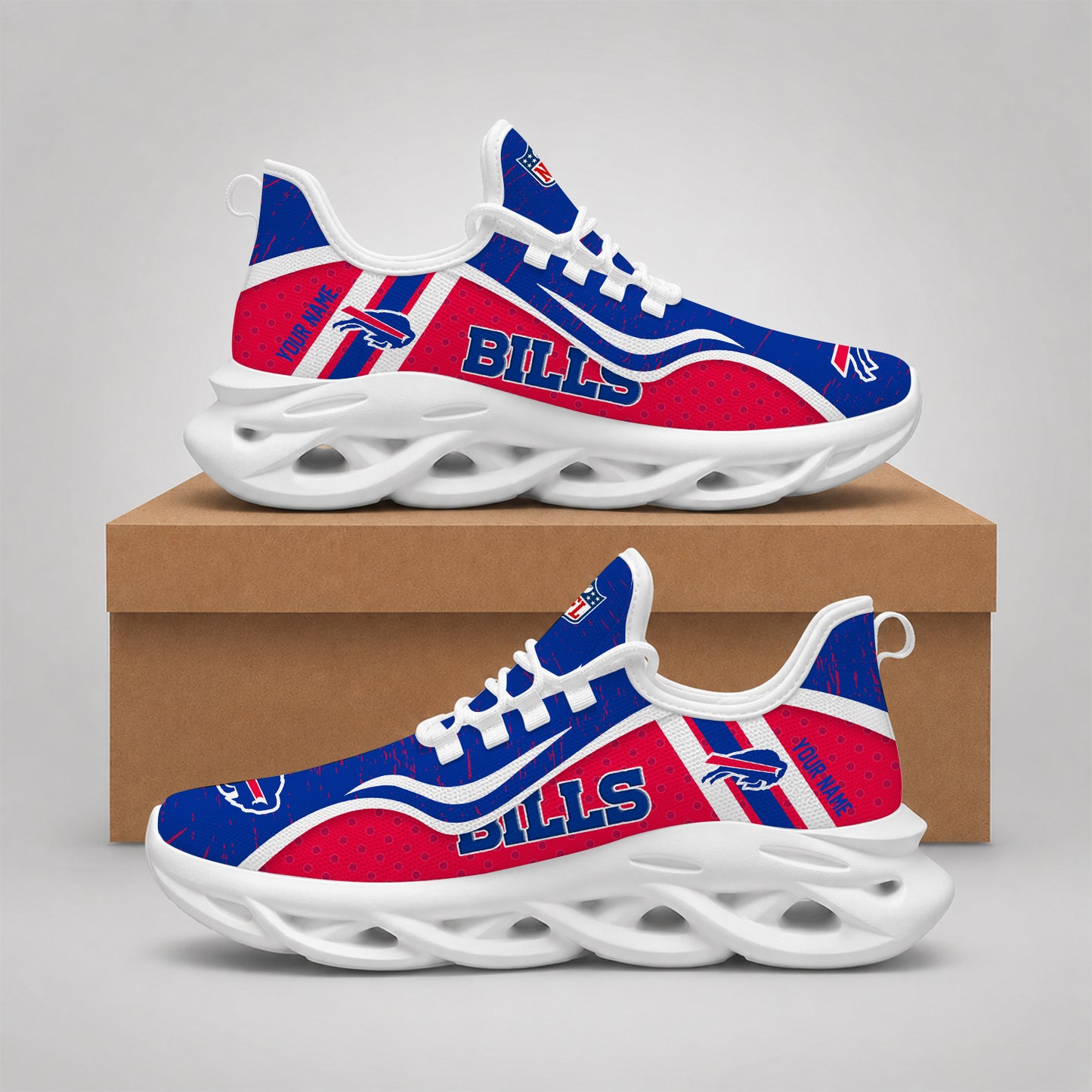 SPECIAL EDITION - NEW CUSTOMIZED NFL03 BFB BUFFALO BILLS MAX SOUL SHOES