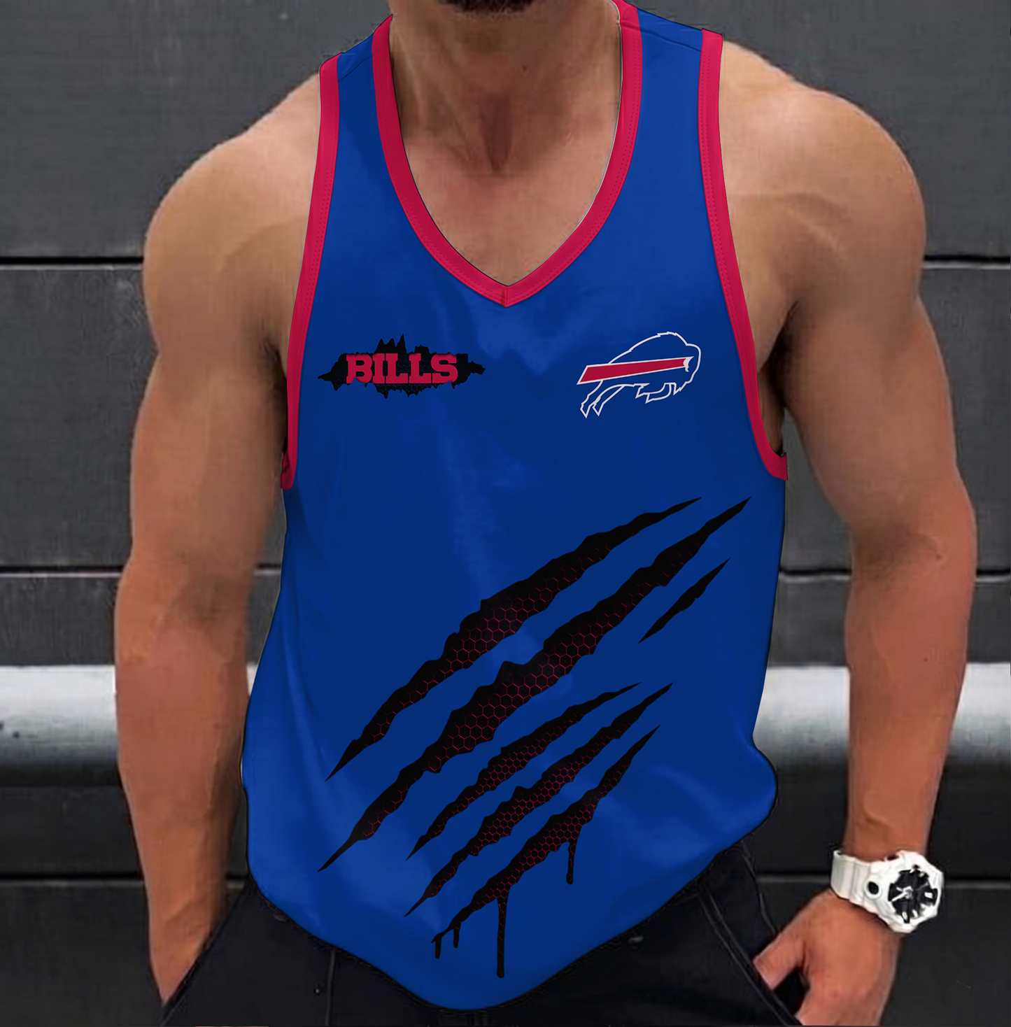 SPECIAL EDITION - NEW CUSTOMIZED NFL03 BFB BUFFALO BILLS UNISEX TANK TOP