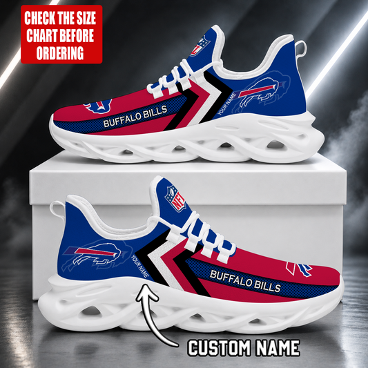 LIMITED EDITION - NEW CUSTOMIZED NFL03 BFB BUFFALO BILLS UNISEX MAX SOUL SHOES