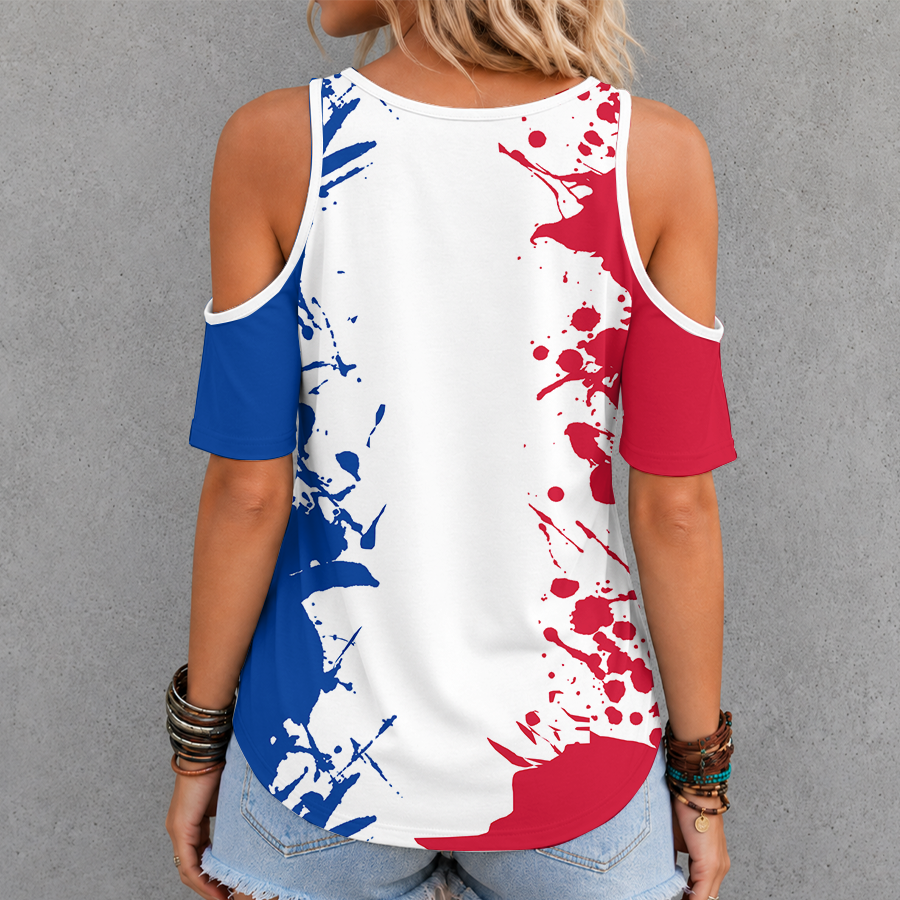 [SPECIAL OFFER] NEW CUSTOMIZED NFL03 BFB BUFFALO BILLS CRISS CROSS V-NECK TOP
