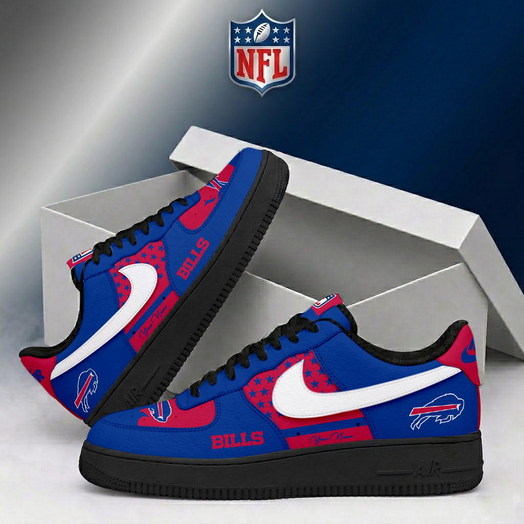 LIMITED EDITION - NEW CUSTOMIZED NFL03 BFB BUFFALO BILLS AF1 SHOES