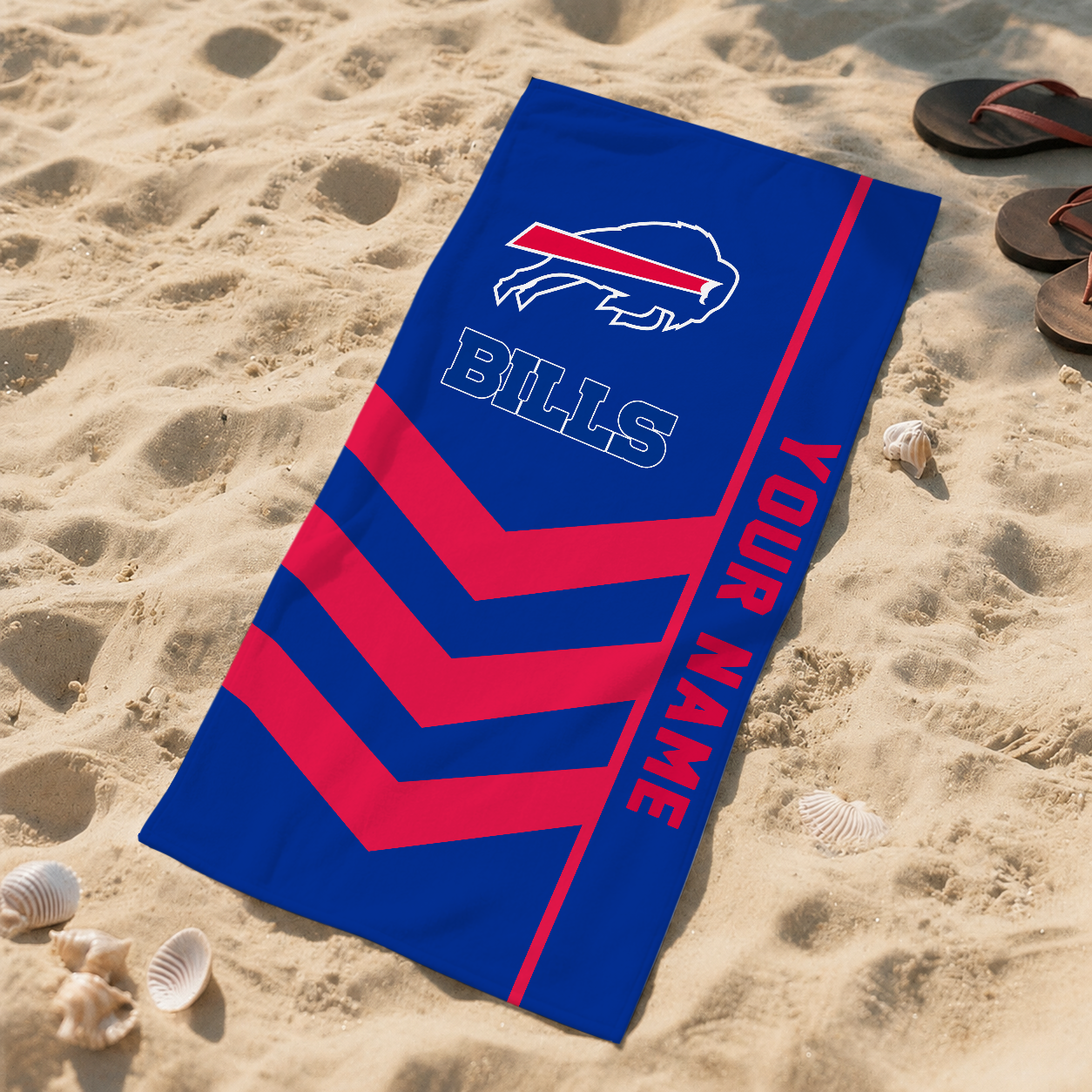 SPECIAL EDITION - NEW CUSTOMIZED NFL03 BFB BUFFALO BILLS BEACH TOWEL