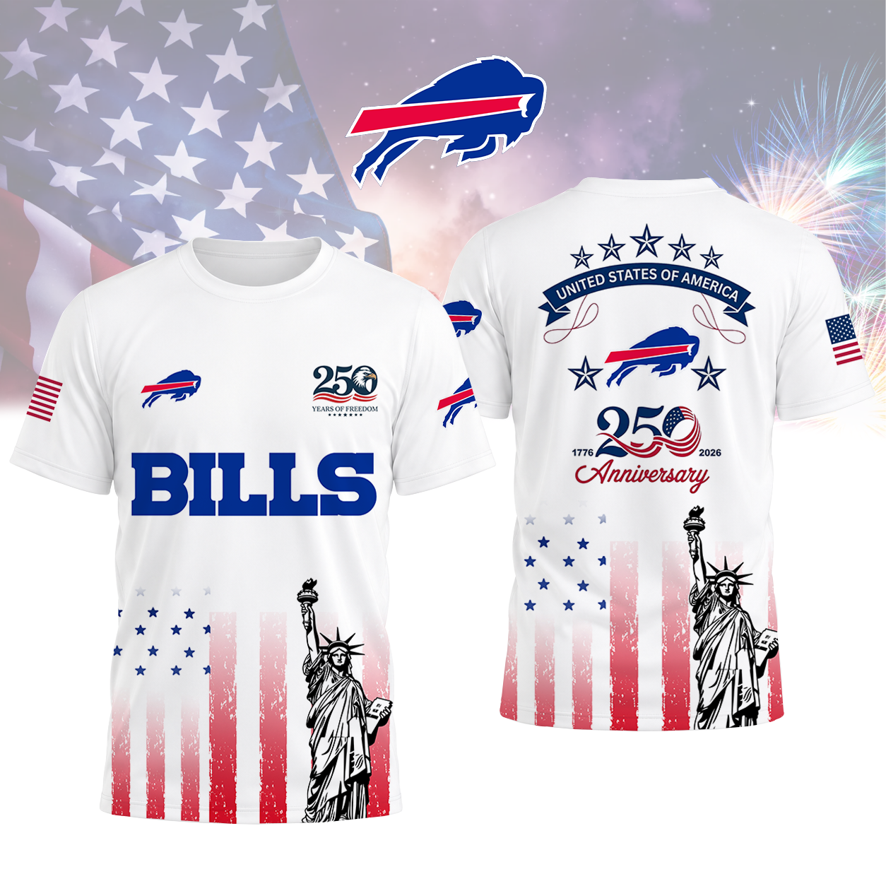 LIMITED EDITION - NEW CUSTOMIZED NFL03 BFB BUFFALO BILLS T-SHIRT, POLO SHIRT, ZIP POLO SHIRT, SWEATSHIRT, HOODIE & ZIP HOODIE