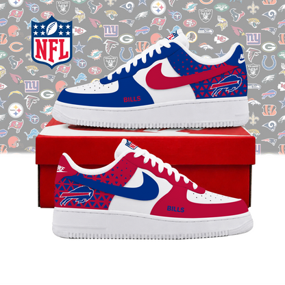 LIMITED EDITION - NEW CUSTOMIZED NFL03 BFB BUFFALO BILLS AF1 SHOES