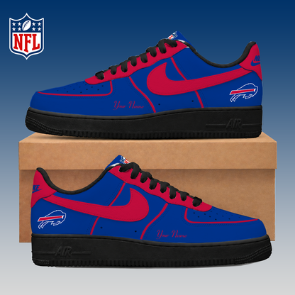 LIMITED EDITION - NEW CUSTOMIZED NFL03 BFB BUFFALO BILLS AF1 SNEAKERS