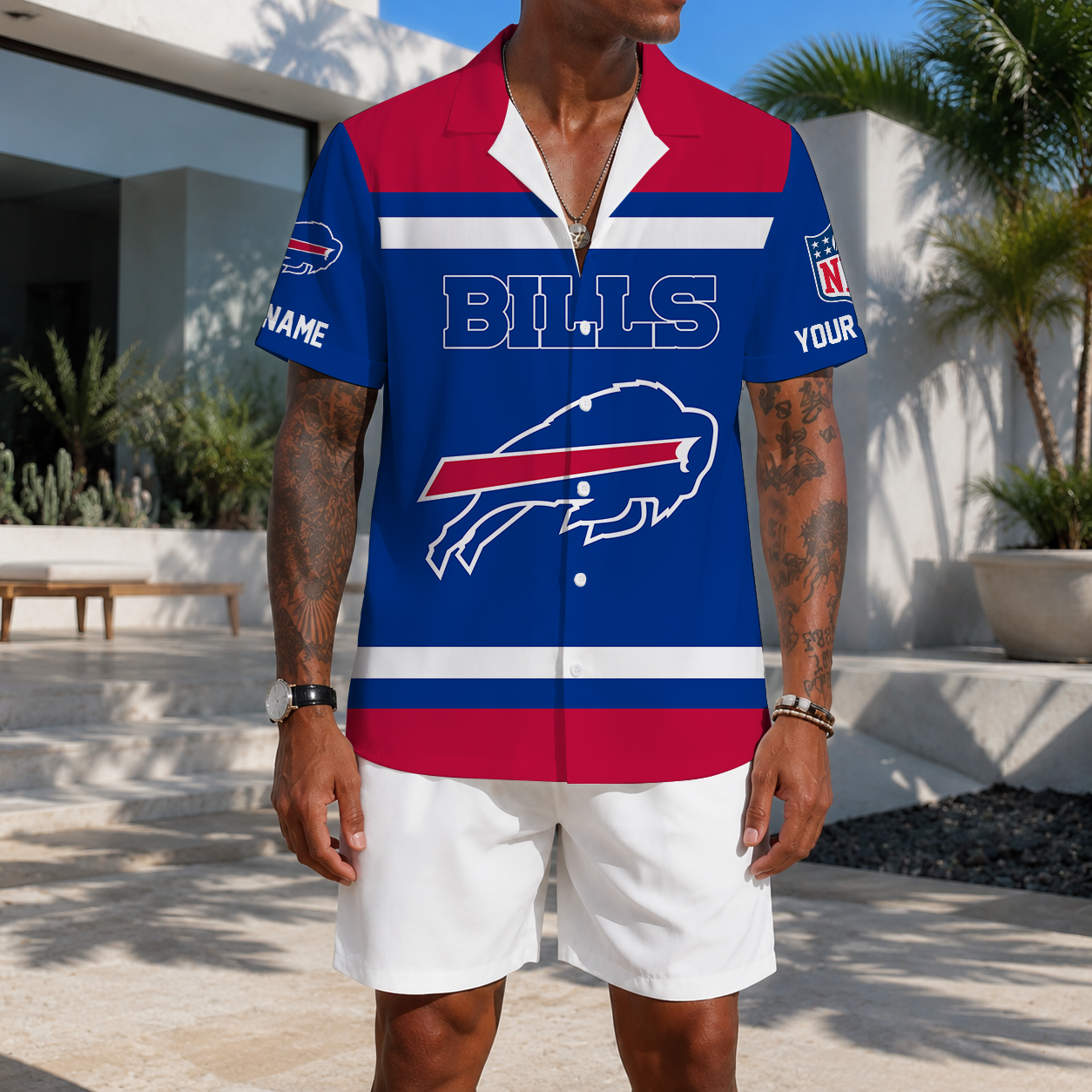 EXCLUSIVE EDITION - NEW CUSTOMIZED NFL03 BFB BUFFALO BILLS UNISEX HAWAIIAN SHIRT