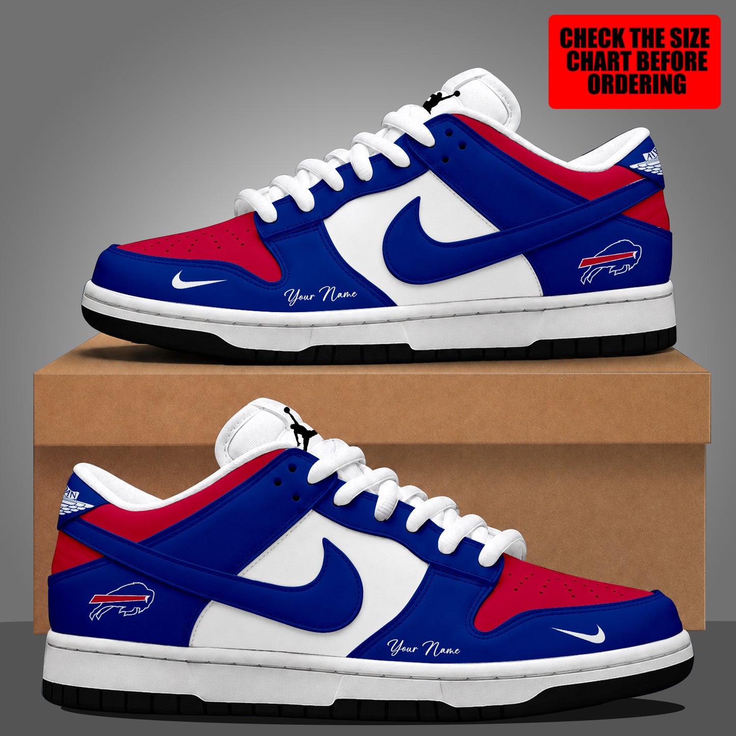 [SPECIAL OFFER] NEW CUSTOMIZED NFL03 BFB BUFFALO BILLS DUNK LOW SHOES