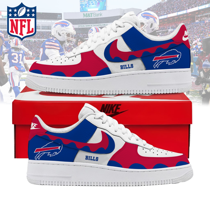 FINAL CLEARANCE - NEW CUSTOMIZED NFL03 BFB BUFFALO BILLS AF1 SNEAKERS