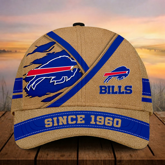 LIMITED EDITION - NEW CUSTOMIZED NFL03 BFB BUFFALO BILLS CLASSIC CAP