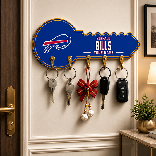 [SPECIAL OFFER] NEW CUSTOMIZED NFL03 BFB BUFFALO BILLS WALL KEY HOLDER FOR HOME