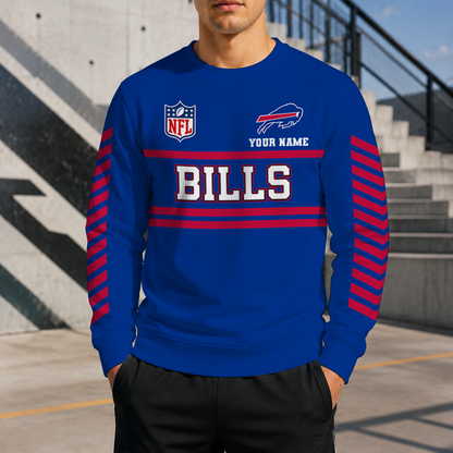 LIMITED EDITION - NEW CUSTOMIZED NFL03 BFB BUFFALO BILLS UNISEX SWEATSHIRT