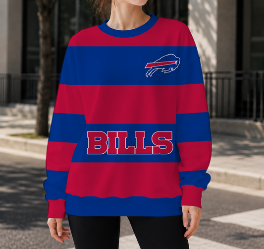LIMITED EDITION - NEW CUSTOMIZED NFL03 BFB BUFFALO BILLS UNISEX SWEATSHIRT