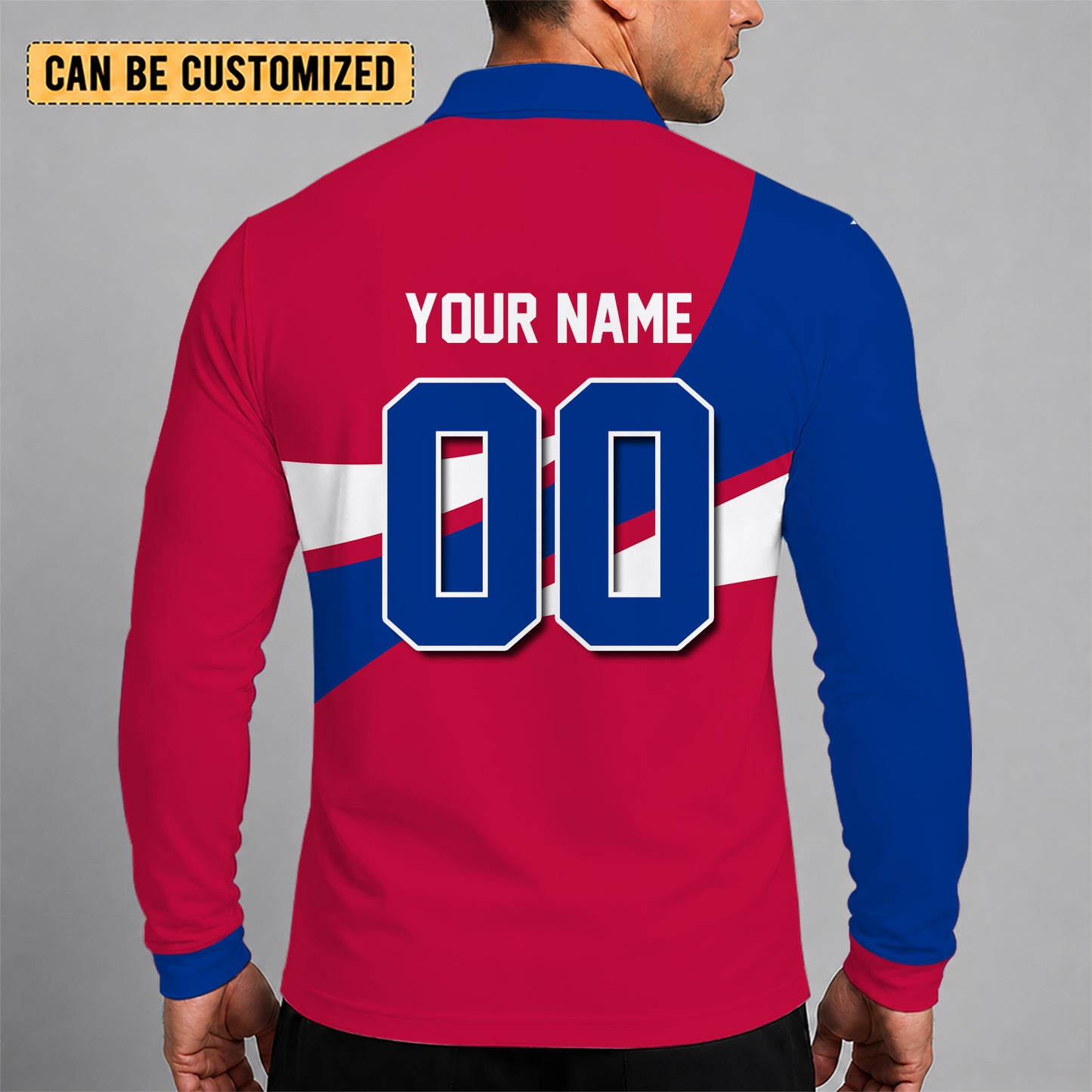 [SPECIAL OFFER] NEW CUSTOMIZED NFL03 BFB BUFFALO BILLS LONG SLEEVE POLO SHIRT
