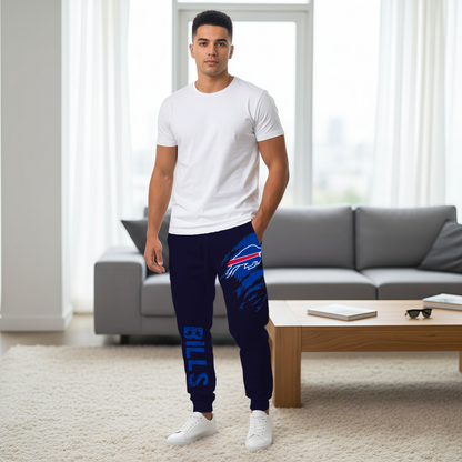LIMITED EDITION - NEW PERSONALIZED NFL03 BFB BUFFALO BILLS JOGGERS