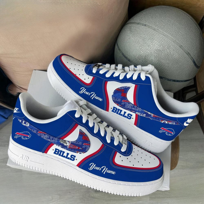 LIMITED EDITION - NEW CUSTOMIZED NFL03 BFB BUFFALO BILLS AF1 SNEAKERS
