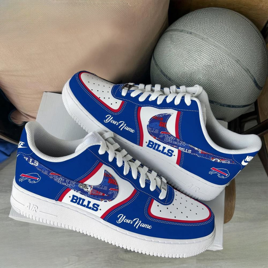 LIMITED EDITION - NEW CUSTOMIZED NFL03 BFB BUFFALO BILLS AF1 SNEAKERS
