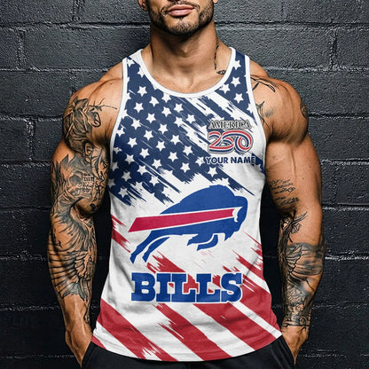 LIMITED EDITION - NEW CUSTOMIZED NFL03 BFB BUFFALO BILLS UNISEX TANK TOP