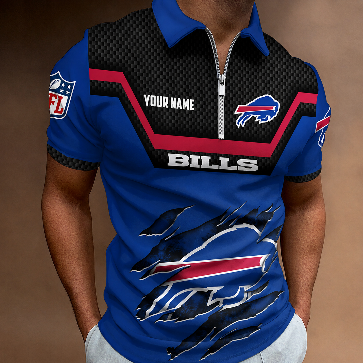 LIMITED EDITION - NEW CUSTOMIZED NFL03 BFB BUFFALO BILLS T-SHIRT, POLO SHIRT, ZIP POLO SHIRT, SWEATSHIRT, HOODIE & ZIP HOODIE