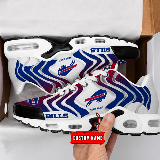 LIMITED EDITION - NEW CUSTOMIZED NFL03 BFB BUFFALO BILLS AIR MAX PLUS SNEAKERS