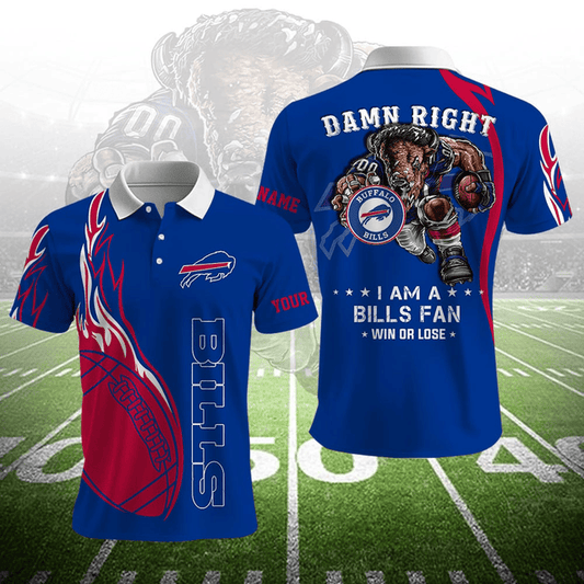 LIMITED EDITION - NEW CUSTOMIZED NFL03 BFB BUFFALO BILLS UNISEX T-SHIRT, POLO, HOODIE & JACKETS