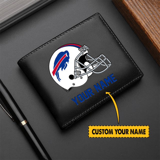 LIMITED EDITION - NEW CUSTOMIZED NFL03 BF BILLS LEATHER WALLET