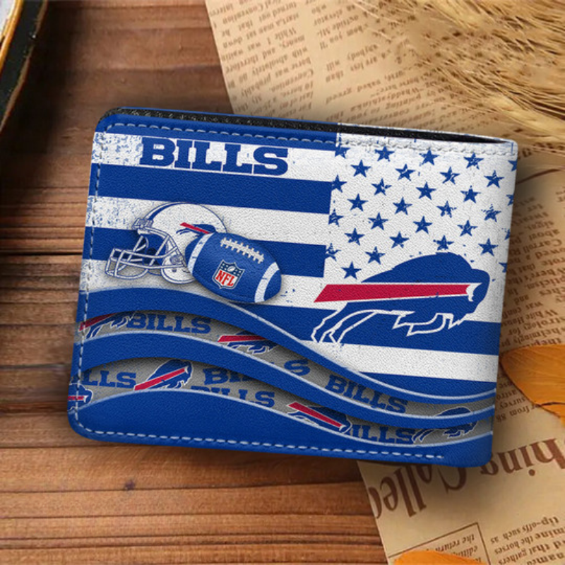[SPECIAL OFFER] NEW CUSTOMIZED NFL03 BFB BUFFALO BILLS LEATHER WALLET