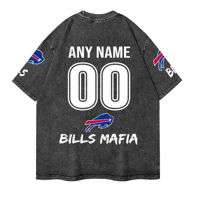 [SPECIAL OFFER] NEW CUSTOMIZED NFL03 BFB BUFFALO BILLS MULTICOLOR WASHED TEE