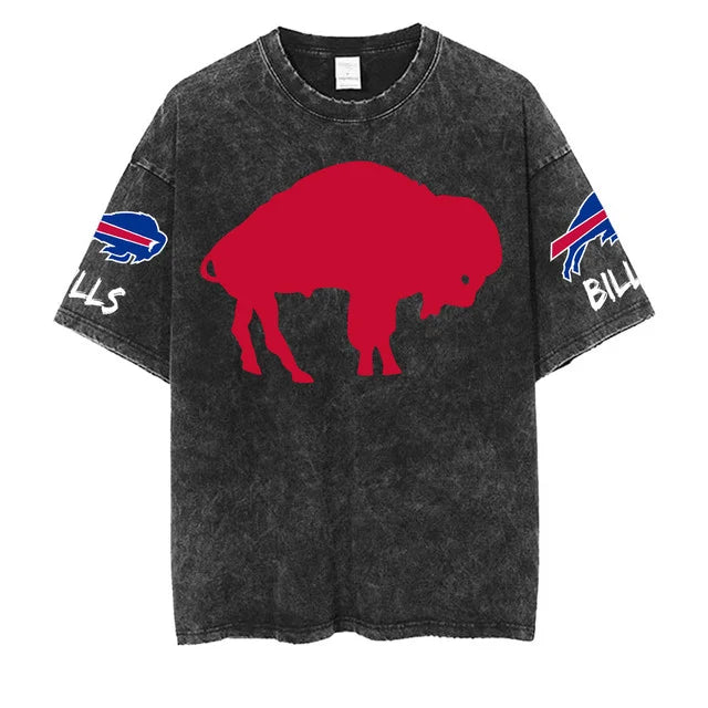 [SPECIAL OFFER] NEW CUSTOMIZED NFL03 BFB BUFFALO BILLS MULTICOLOR WASHED TEE