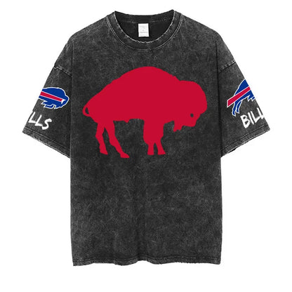 [SPECIAL OFFER] NEW CUSTOMIZED NFL03 BFB BUFFALO BILLS MULTICOLOR WASHED TEE