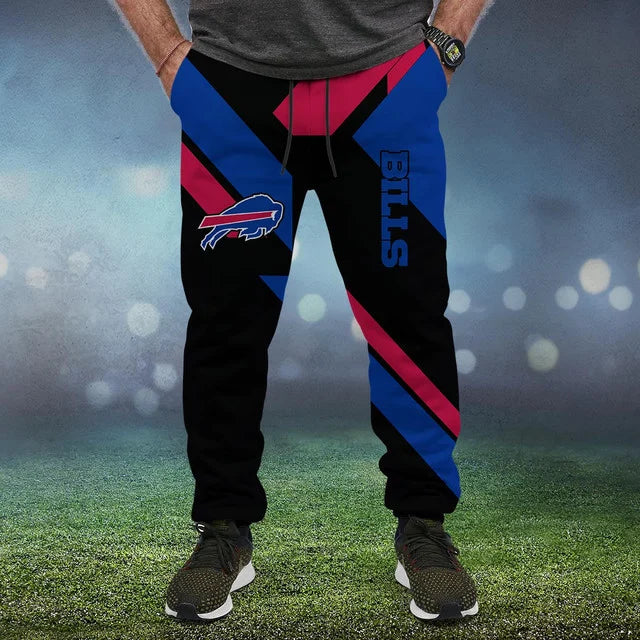 LIMITED EDITION - NEW CUSTOMIZED NFL03 BFB BUFFALO BILLS SWEATPANTS