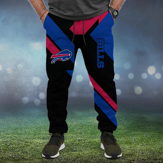LIMITED EDITION - NEW CUSTOMIZED NFL03 BFB BUFFALO BILLS SWEATPANTS