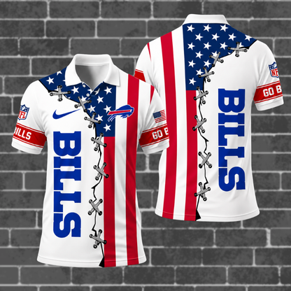 [SPECIAL OFFER] NEW CUSTOMIZED NFL03 BFB BUFFALO BILLS POLO SHIRT