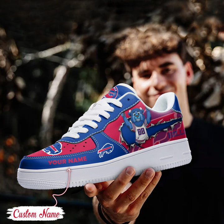 LIMITED EDITION - NEW CUSTOMIZED NFL03 BFB BUFFALO BILLS AF1 SNEAKERS