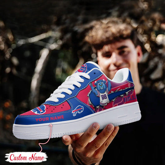 LIMITED EDITION - NEW CUSTOMIZED NFL03 BFB BUFFALO BILLS AF1 SNEAKERS