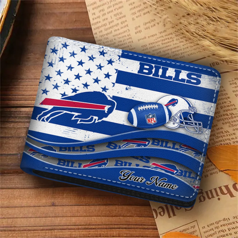 [SPECIAL OFFER] NEW CUSTOMIZED NFL03 BFB BUFFALO BILLS LEATHER WALLET