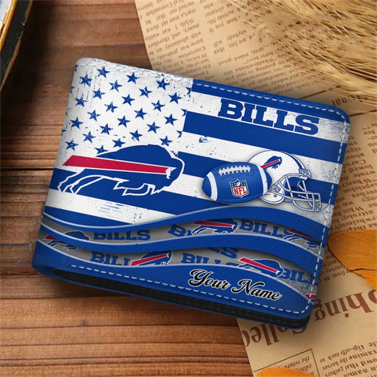 [SPECIAL OFFER] NEW CUSTOMIZED NFL03 BFB BUFFALO BILLS LEATHER WALLET