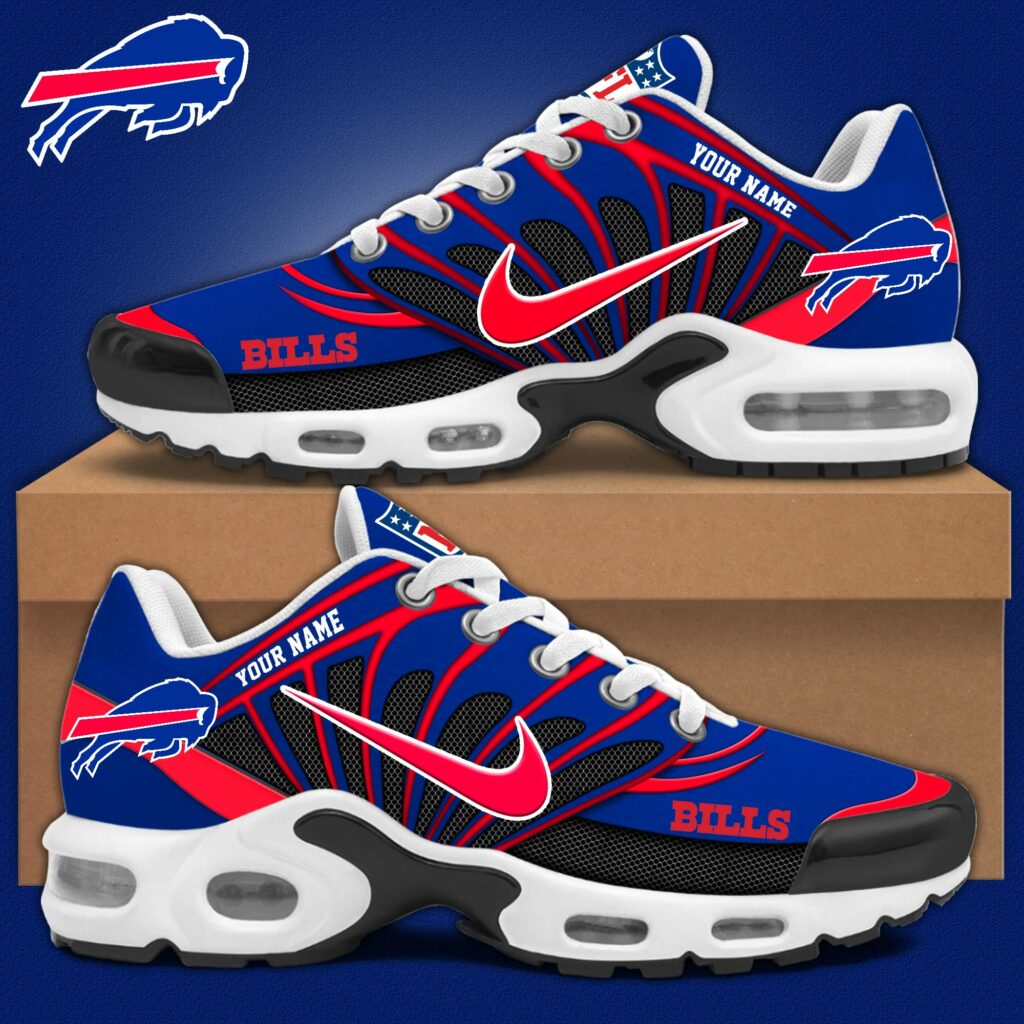 LIMITED EDITION - NEW CUSTOMIZED NFL03 BFB BUFFALO BILLS AIR MAX PLUS SNEAKERS