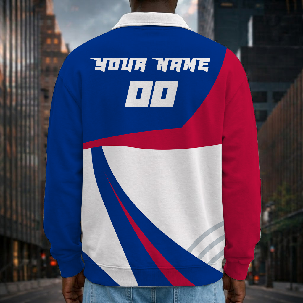 [SPECIAL OFFER] NEW CUSTOMIZED NFL03 BFB BUFFALO BILLS LONG SLEEVE POLO SHIRT