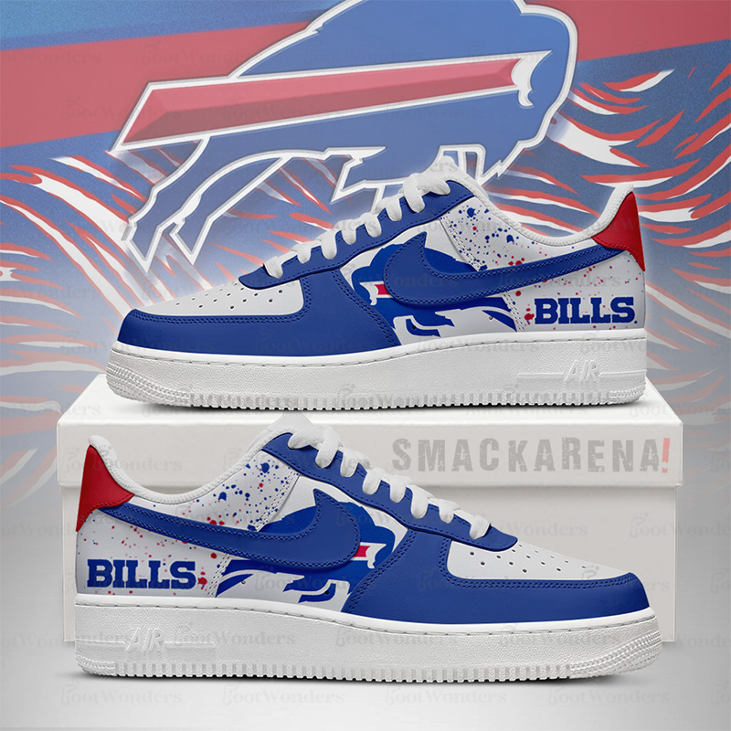 LIMITED EDITION - NEW CUSTOMIZED NFL03 BFB BF BILLS AF1 SNEAKERS
