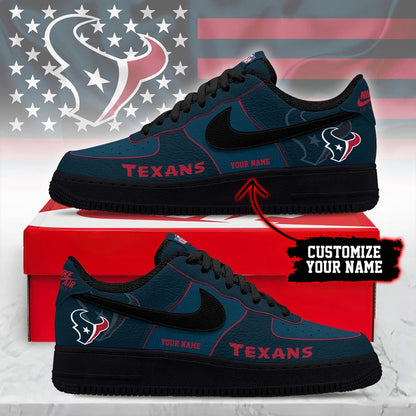 LIMITED EDITION - NEW CUSTOMIZED NFL15 HTT HT TEXANS AF1 SNEAKERS